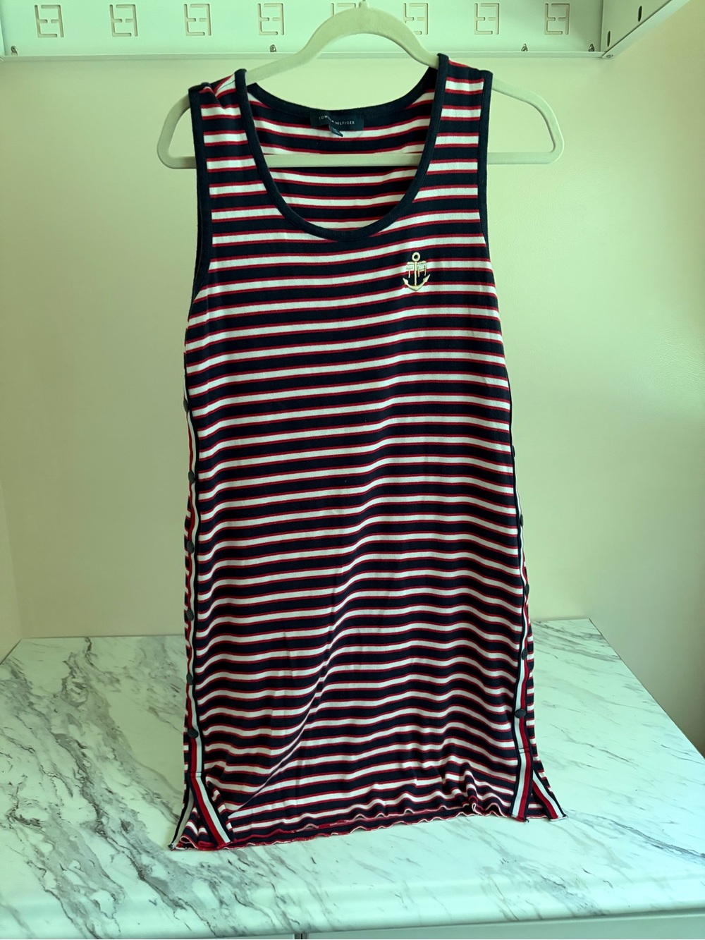 Tommy Hilfiger Nautical Stripe Anchor Tank Dress